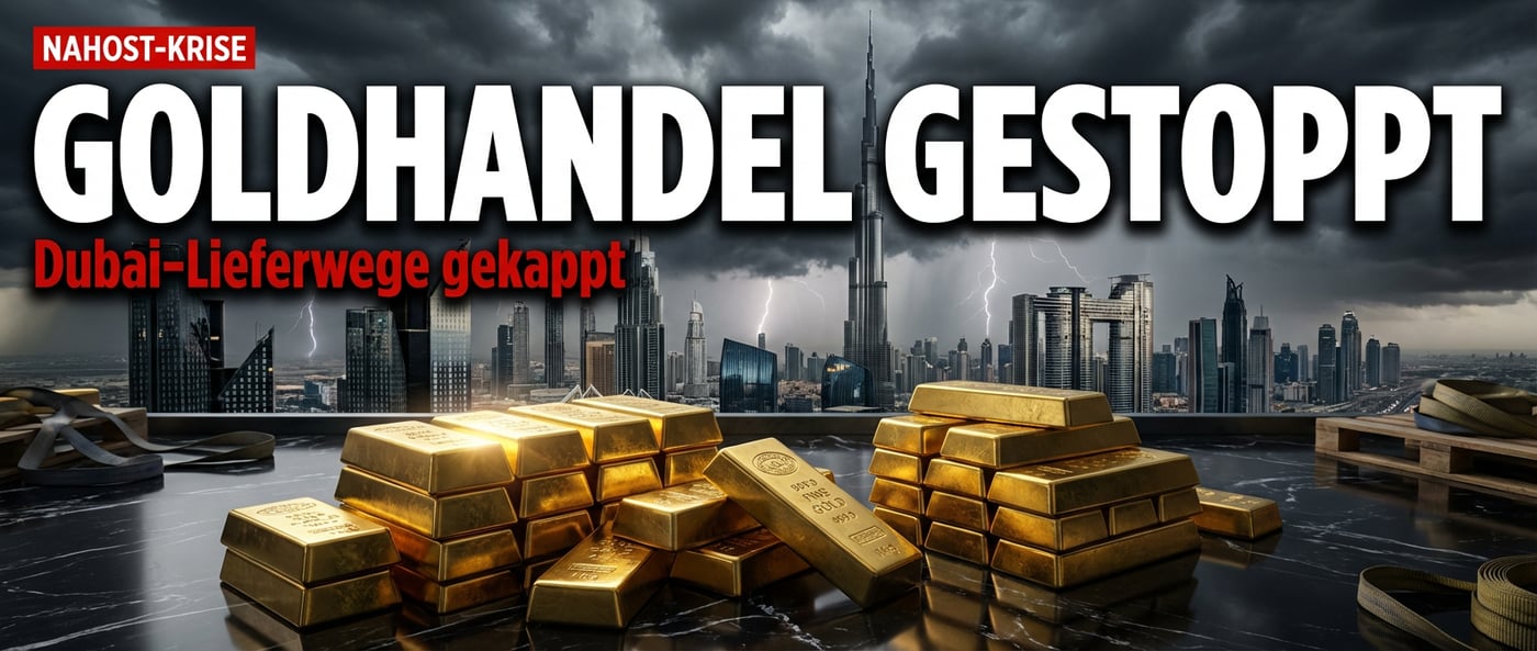 Goldhandel in Dubai lahmgelegt: Nahost-Eskalation kappt wichtigste Lieferwege