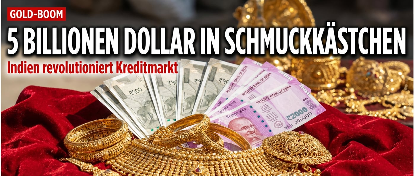 Goldkredite boomen in Indien: Wie 5 Billionen Dollar in Schmuckkästchen die Kreditlandschaft revolutionieren
