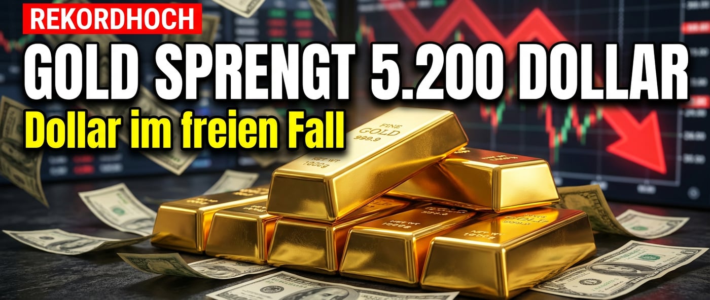 Goldpreis durchbricht 5.200-Dollar-Marke: Flucht in sichere Häfen erreicht neue Dimension