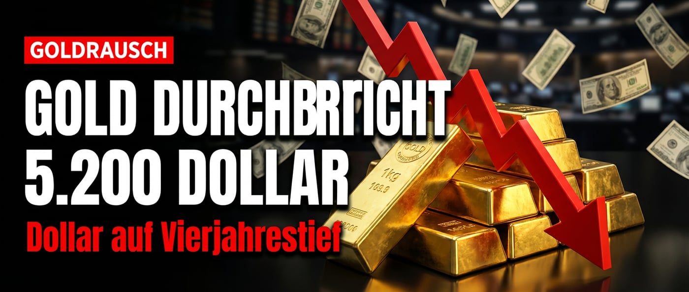 Goldpreis durchbricht alle Schallmauern: Flucht aus dem Dollar erreicht historische Ausmaße