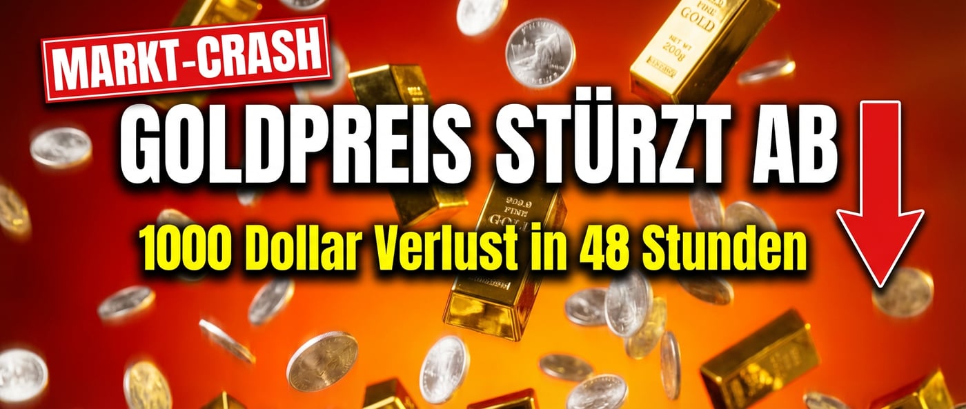 Goldpreis im freien Fall: Edelmetallmarkt erlebt historischen Einbruch