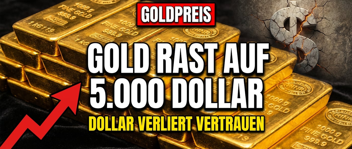 Goldpreis rast auf 5.000 Dollar zu: Der Debasement-Trade erschüttert das Vertrauen in den Dollar