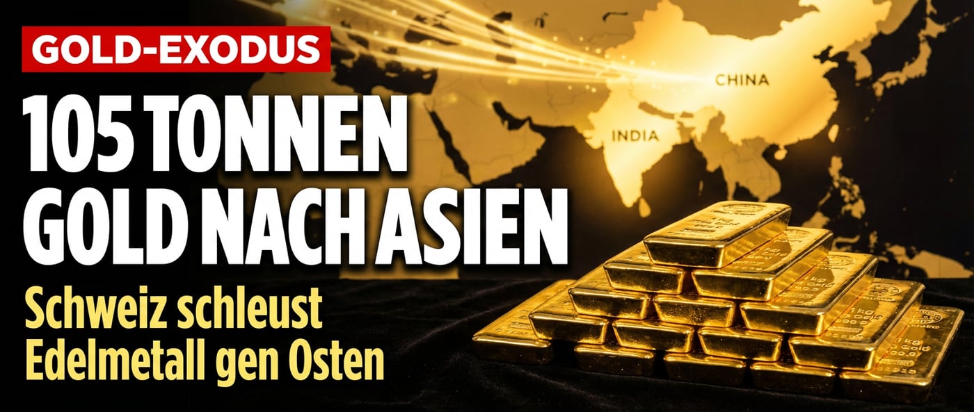 Goldstrom nach Fernost: Schweiz schleust über 100 Tonnen Edelmetall in die Welt