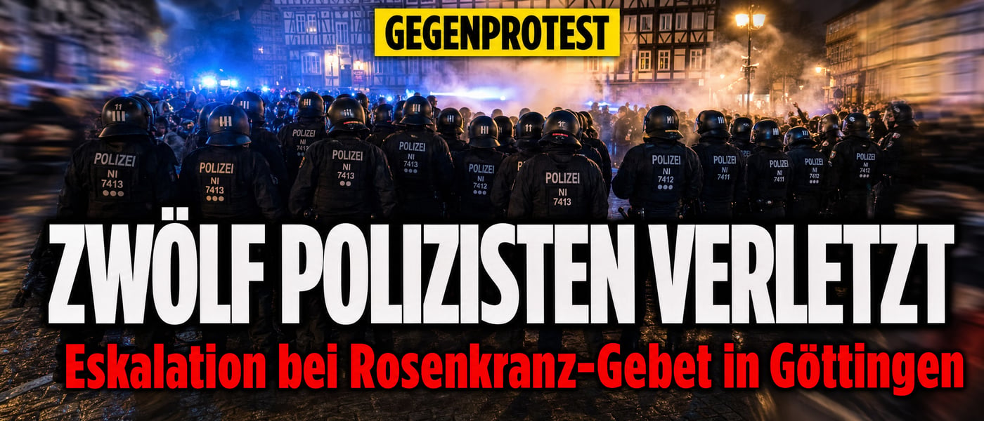 Göttingen: Zwölf verletzte Polizisten nach Rosenkranz-Gebet