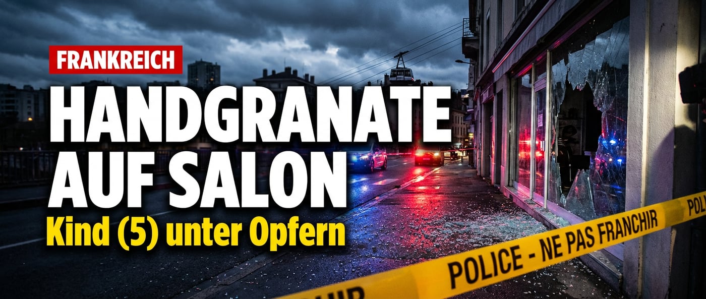 Grenoble: Handgranaten-Anschlag auf Schönheitssalon verletzt sechs Menschen – darunter ein fünfjähriges Kind