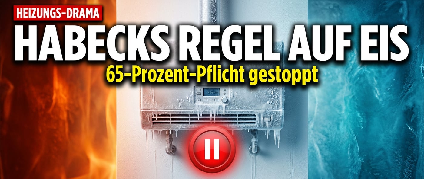 Habecks Heizungs-Hammer auf Eis: Die 65-Prozent-Regel kippt – vorerst