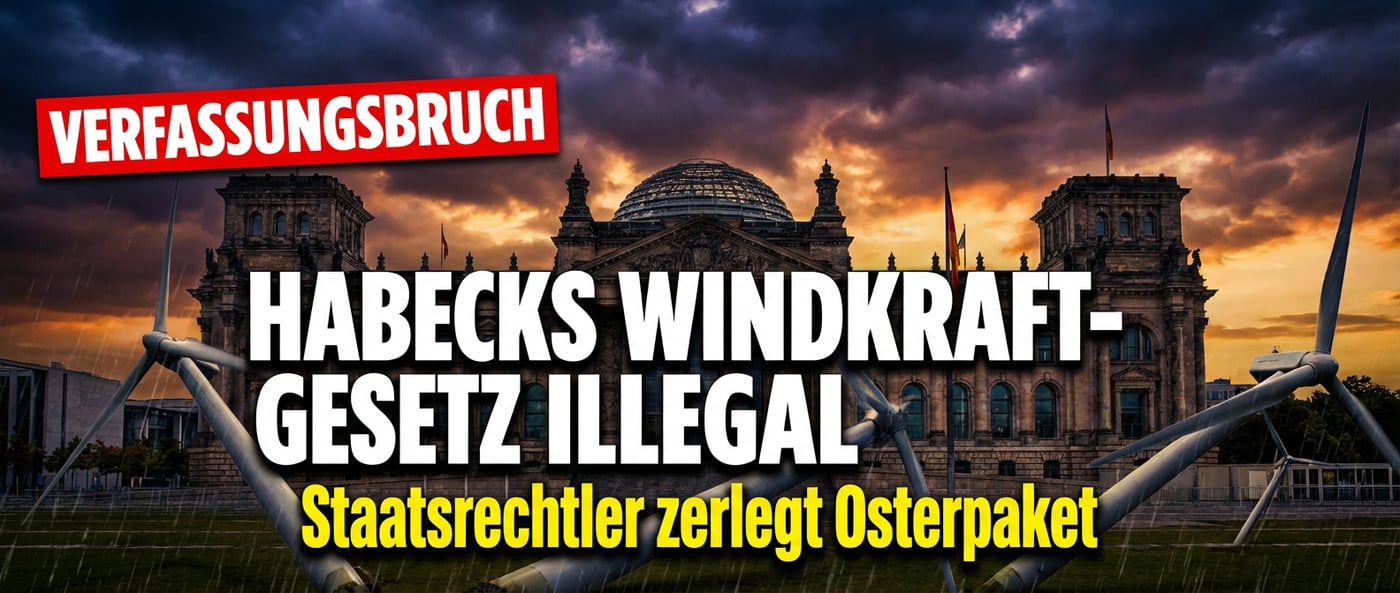 Habecks Windkraft-Gesetz verfassungswidrig? Staatsrechtler zerlegt das grüne Prestigeprojekt