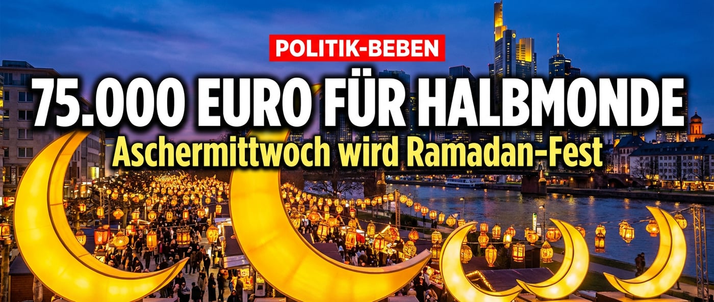 Halbmonde über Frankfurt: Wenn der Aschermittwoch zum Ramadan-Fest wird