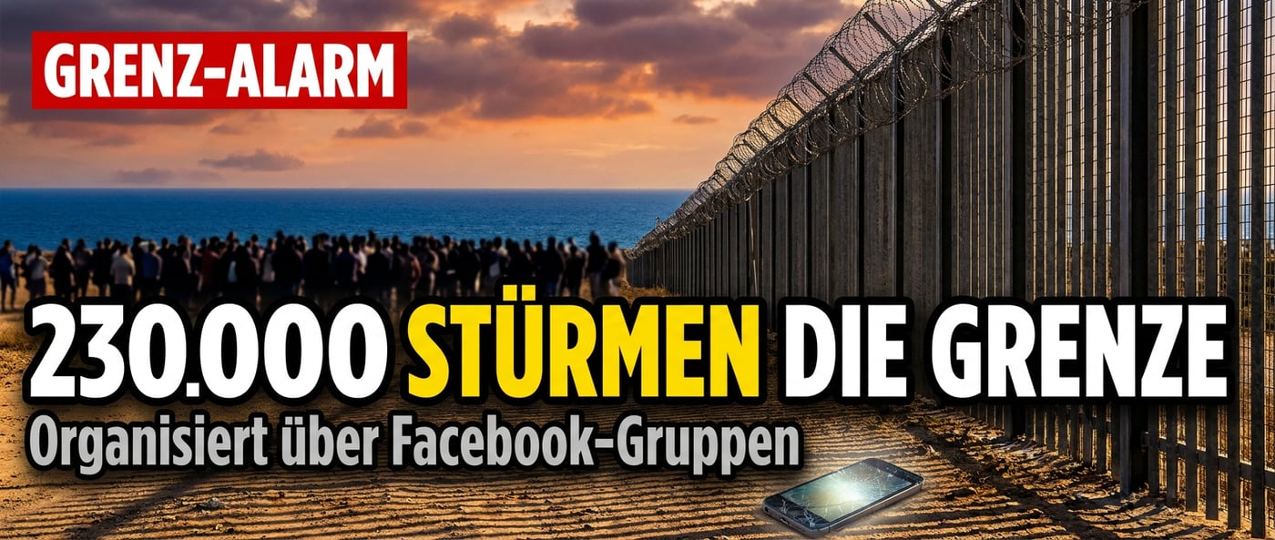 Invasion per Facebook-Gruppe: Wie 230.000 Menschen den Sturm auf Europas Südgrenze organisierten