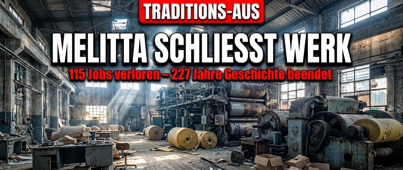 Jahrhundertealte Tradition zerstört: Melitta opfert historisches Werk dem globalen Wettbewerb
