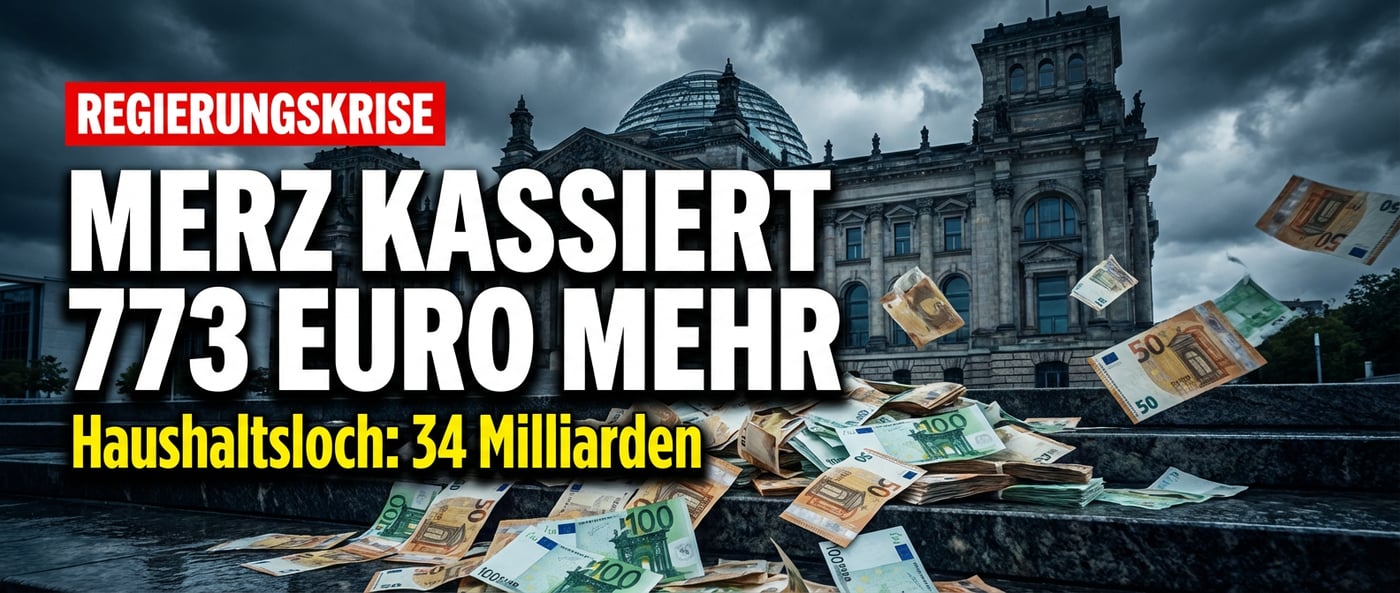Kanzler Merz kassiert 773 Euro mehr pro Monat – während der Bundeshaushalt ein Milliardenloch aufweist