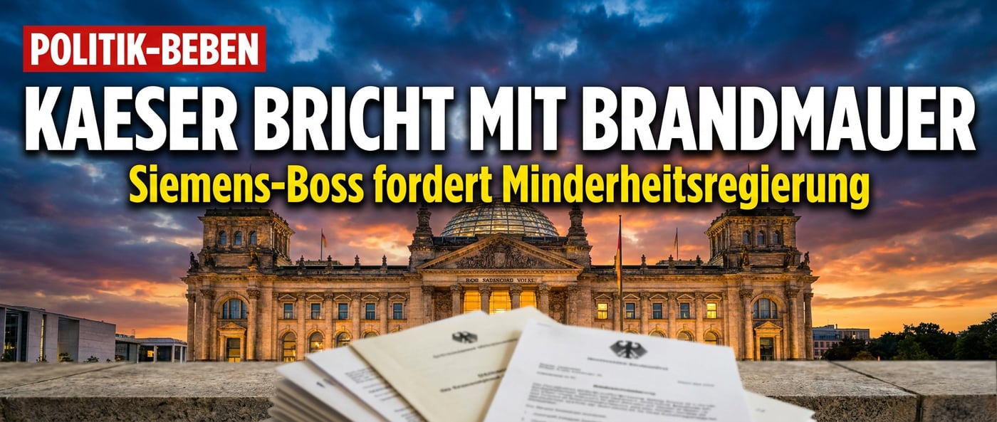 Kehrtwende eines Konzernlenkers: Kaeser geht auf Distanz zur Brandmauer und liebäugelt mit Minderheitsregierung