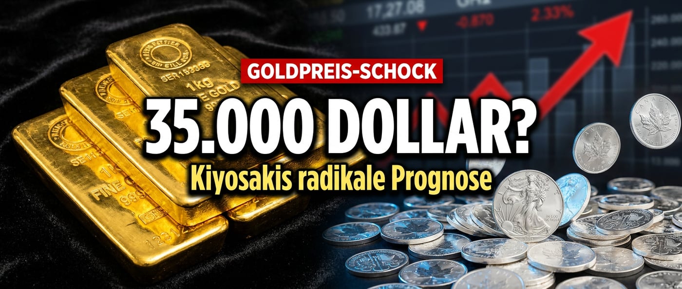 Kiyosakis Donnerschlag-Prognose: Gold bei 35.000, Silber bei 200 Dollar – Wahnsinn oder Weckruf?