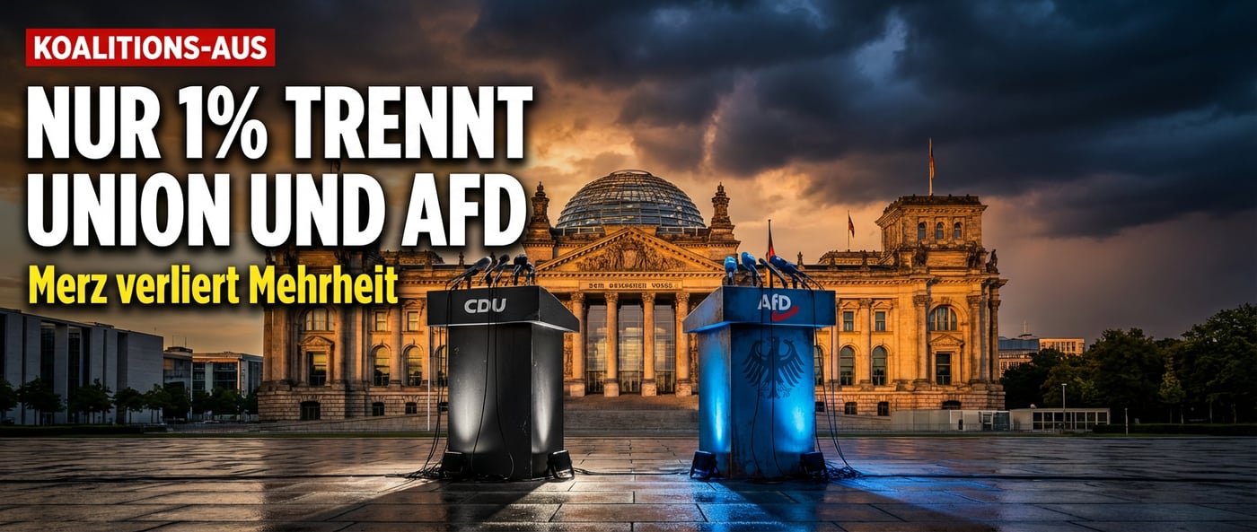 Kopf-an-Kopf-Rennen: Union und AfD trennt nur noch ein Hauch