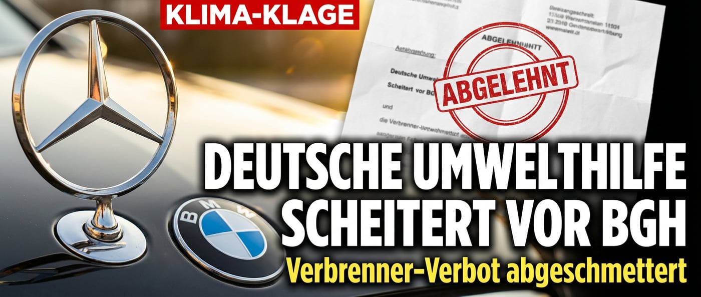Krachende Niederlage: Deutsche Umwelthilfe scheitert mit absurder Klage gegen BMW und Mercedes