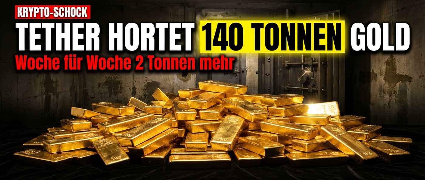 Krypto-Gigant Tether hortet Gold wie eine Zentralbank – und erschüttert damit den Edelmetallmarkt