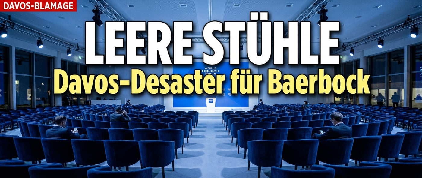 Leere Stühle für leere Worte: Baerbocks peinlicher Auftritt beim Weltwirtschaftsforum