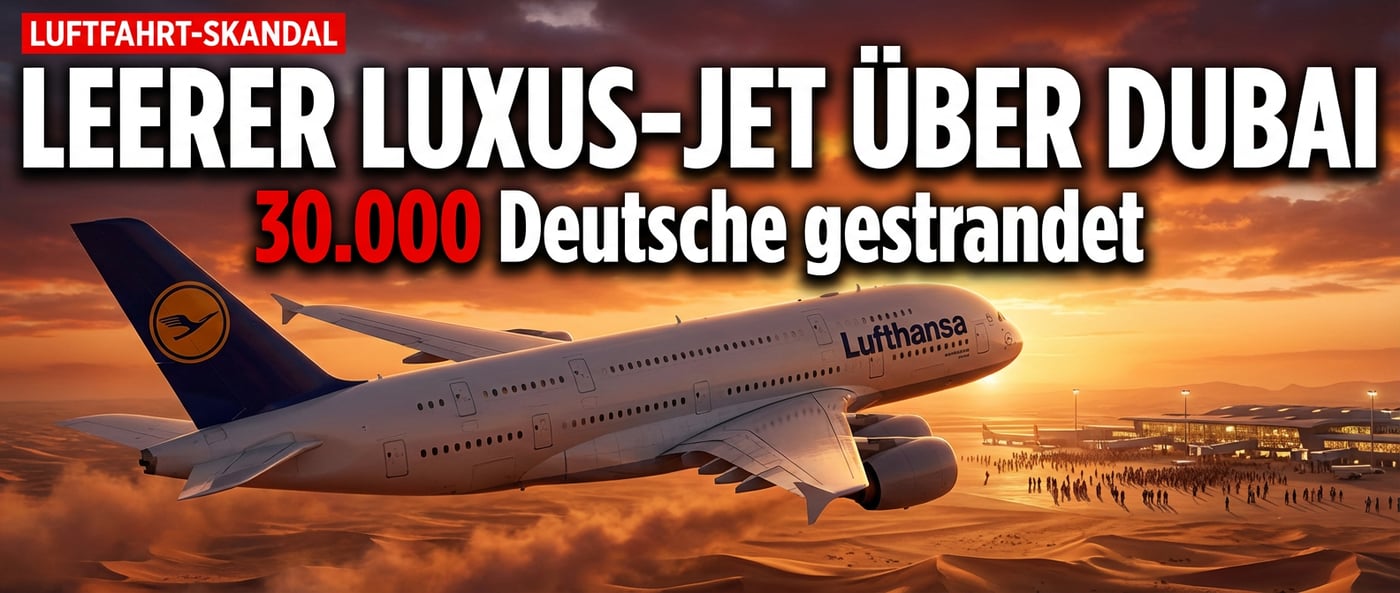 Leerer Luxusflieger über dem Krisengebiet: Lufthansa rettet A380 – aber nicht die Passagiere