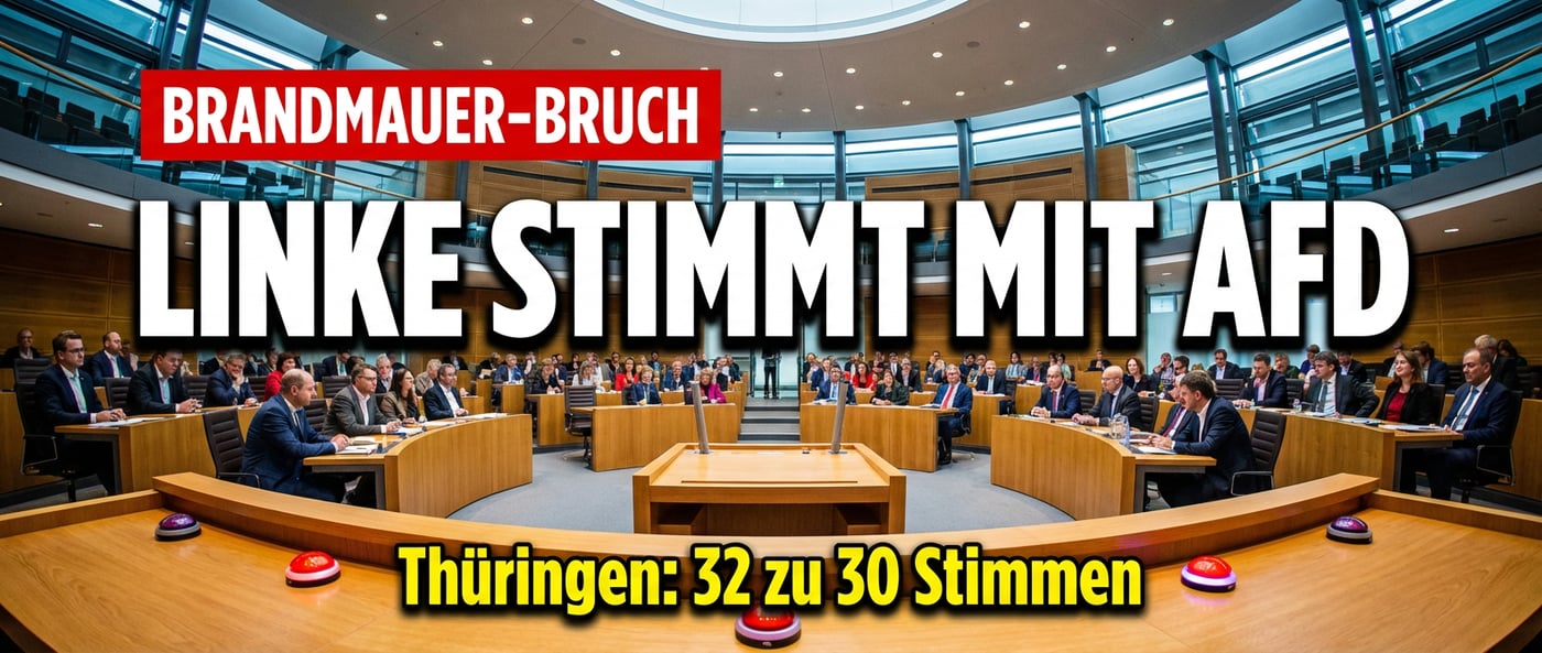 Linke bricht eigene Brandmauer: Thüringer Antrag mit AfD-Stimmen beschlossen