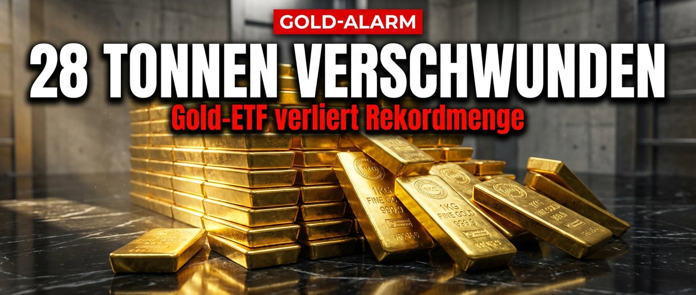 Massiver Goldabfluss beim SPDR Gold Trust: Fast 30 Tonnen in einer einzigen Woche verschwunden