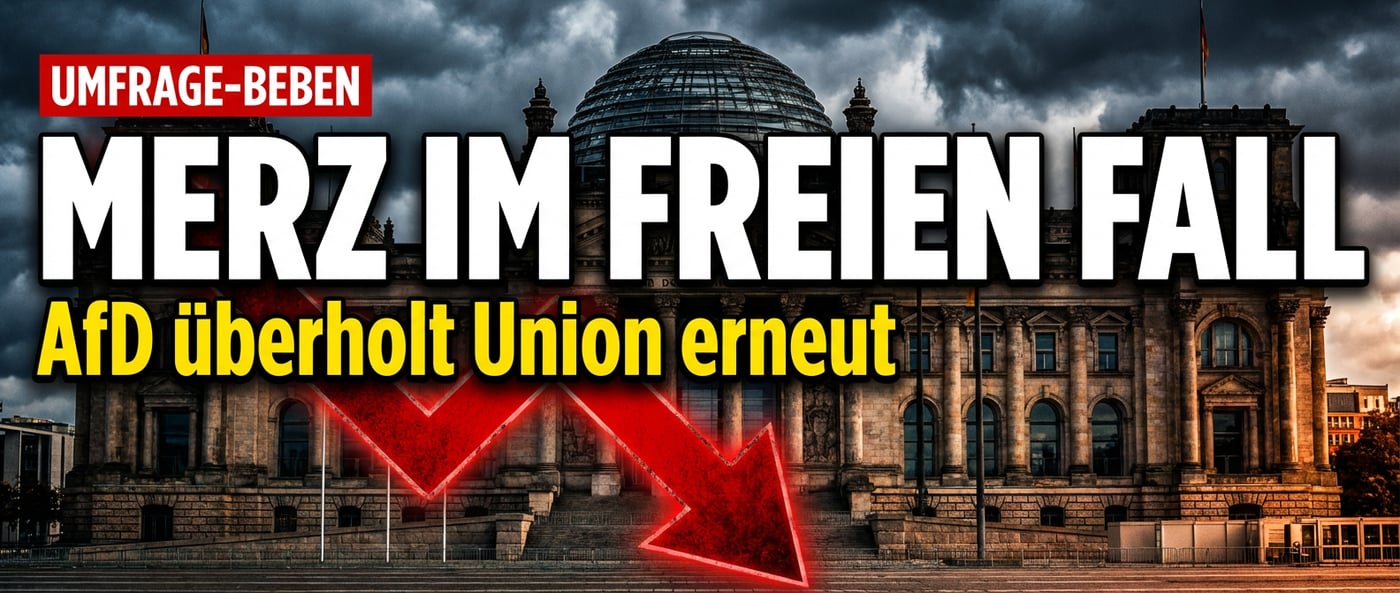 Merz im freien Fall: AfD überholt Union erneut in aktueller Umfrage
