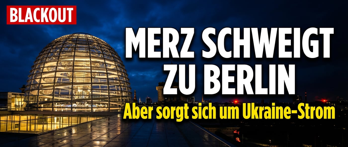 Merz schweigt zu Berlin-Blackout – aber sorgt sich um ukrainische Stromversorgung