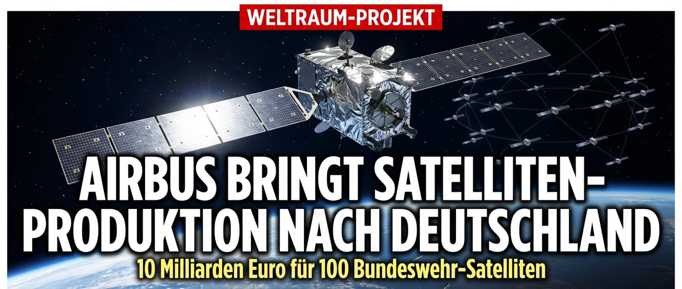 Milliardenschweres Weltraumprojekt: Airbus will Satelliten-Produktion nach Deutschland holen