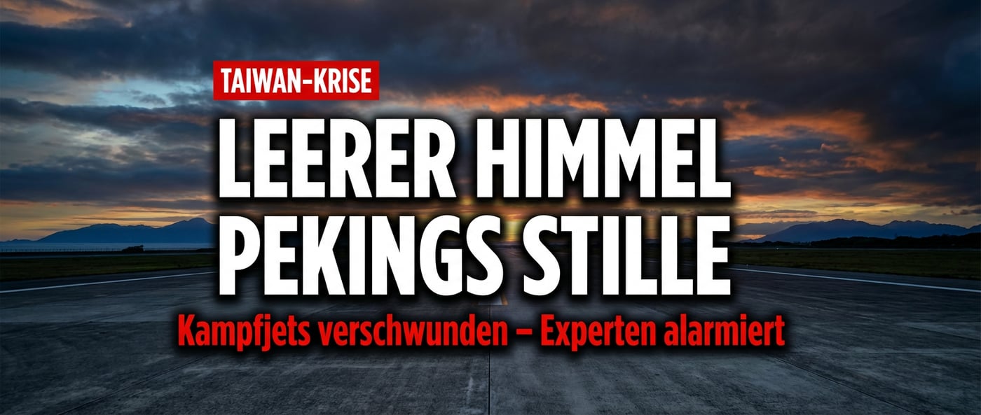 Mysteriöses Schweigen am Himmel: Warum Pekings Kampfjets plötzlich von Taiwans Küste verschwinden
