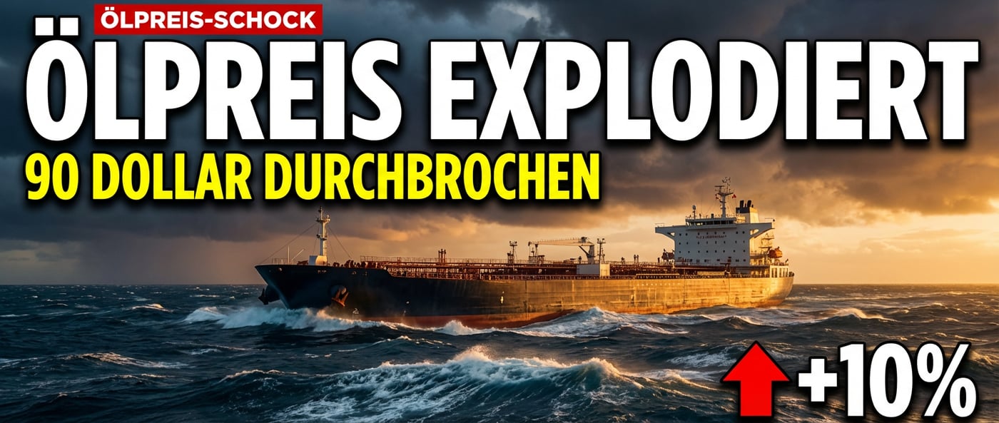 Ölpreis explodiert: Brent-Rohöl durchbricht 90-Dollar-Marke inmitten der Iran-Krise