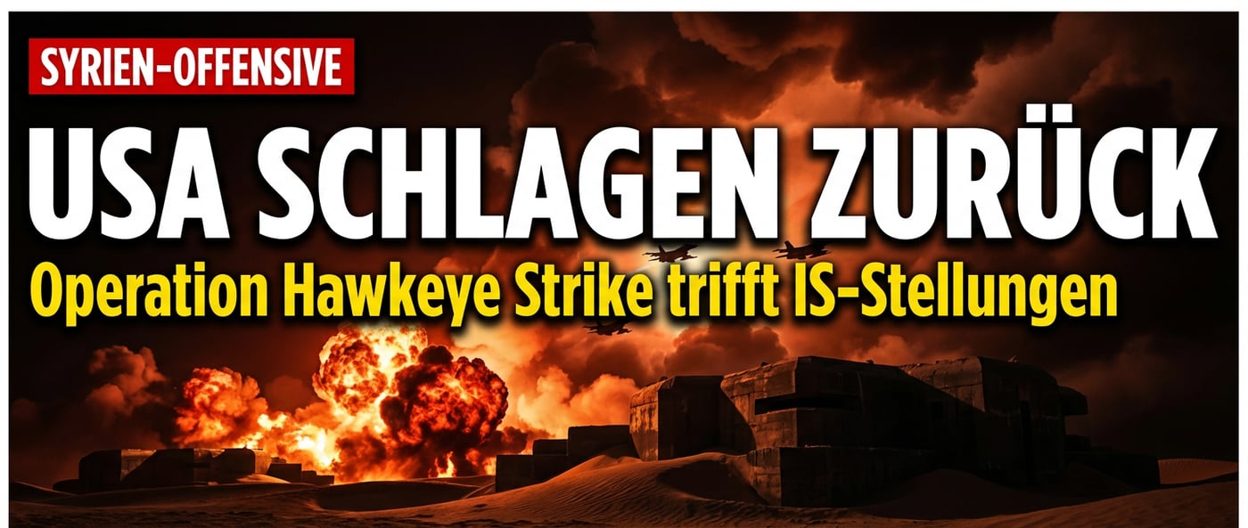 Operation „Hawkeye Strike": USA und Verbündete schlagen mit voller Härte gegen den IS in Syrien zu