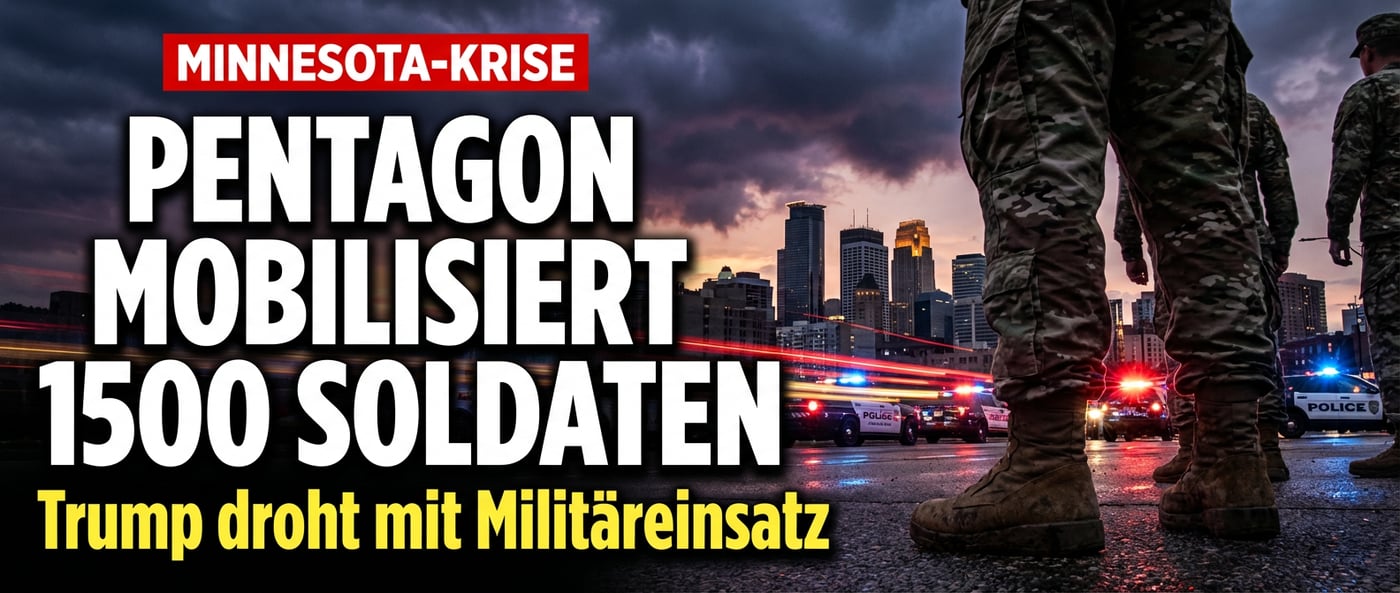 Pentagon mobilisiert 1500 Soldaten: Eskalation in Minnesota droht