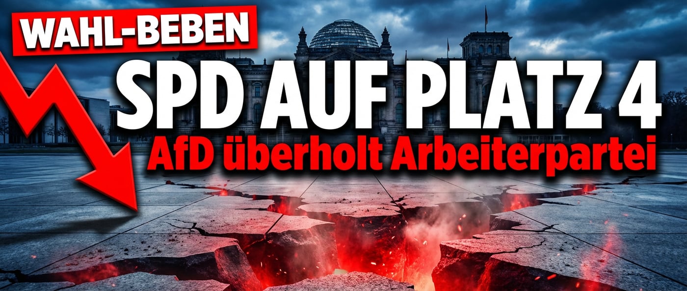 Politisches Beben im Westen: SPD stürzt in NRW auf Platz vier – AfD überholt die einstige Arbeiterpartei