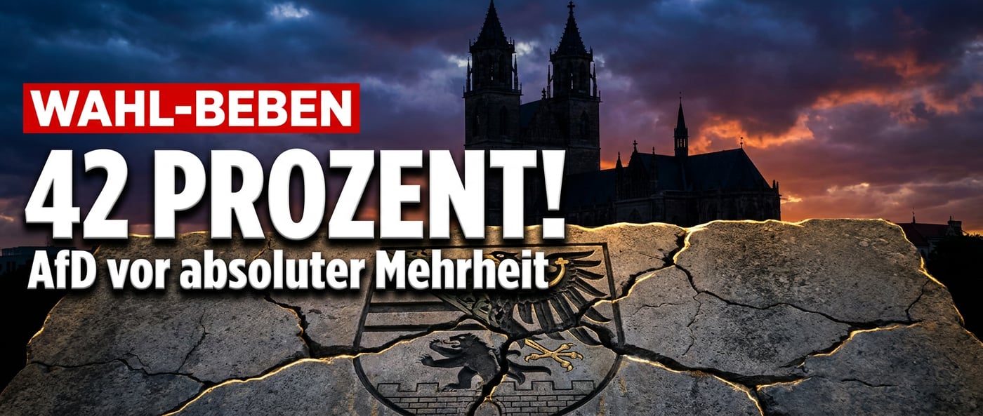 Politisches Erdbeben in Sachsen-Anhalt: AfD kratzt mit 42 Prozent an der absoluten Mehrheit