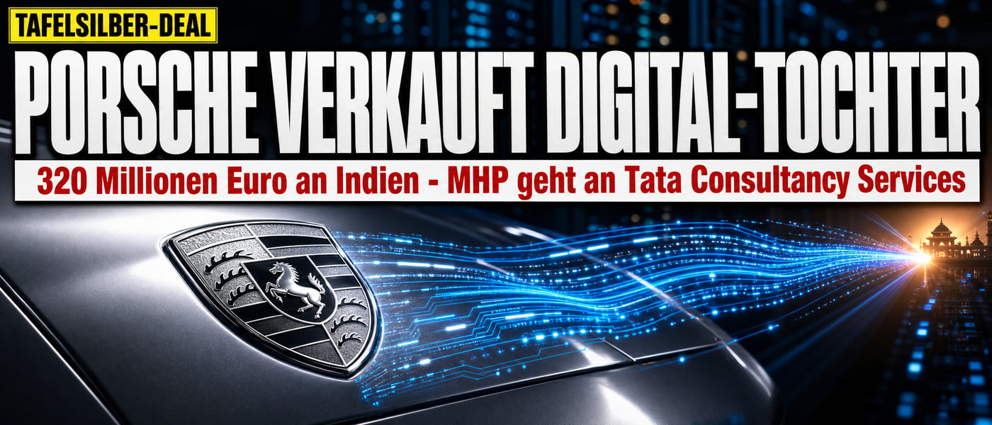 Porsche verkauft sein Digital-Hirn nach Indien: 320 Millionen – und dann?