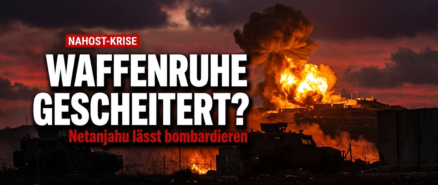 Pulverfass Nahost: Netanjahu lässt Hisbollah-Stellungen bombardieren – Waffenruhe nur Makulatur?