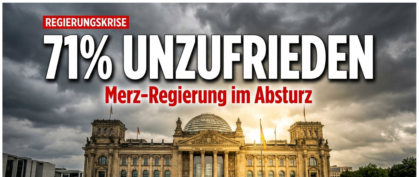 Rekord-Unzufriedenheit: Sieben von zehn Deutschen haben die Nase voll von Merz und Co.