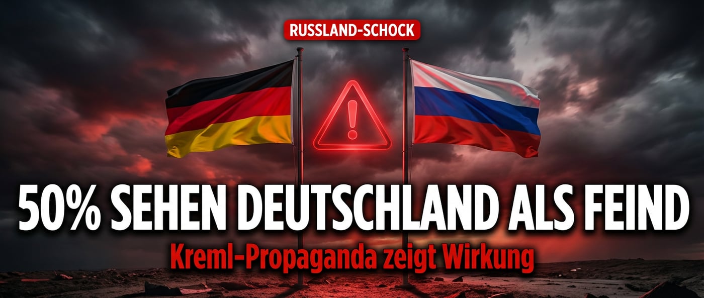 Russische Propaganda zeigt Wirkung: Jeder zweite Russe betrachtet Deutschland als Feind