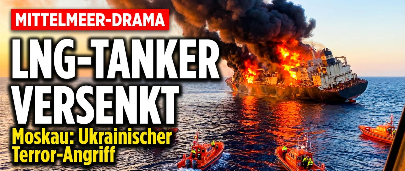 Russischer LNG-Tanker versinkt im Mittelmeer – Moskau spricht von ukrainischem Terrorangriff