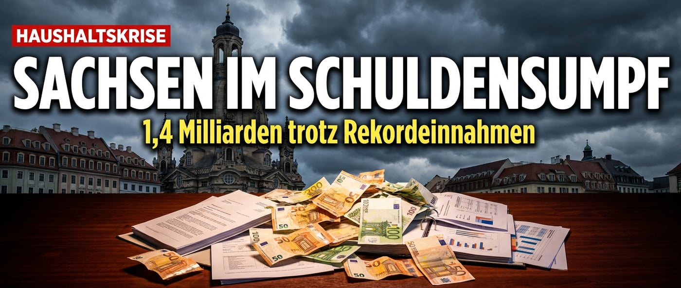 Sachsen versinkt im Schuldensumpf: 1,4 Milliarden Euro frische Kredite trotz Rekordeinnahmen
