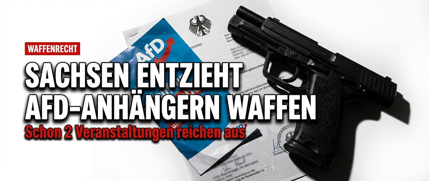Sachsens Innenministerium auf Abwegen: Wer zur AfD geht, soll künftig die Waffe abgeben