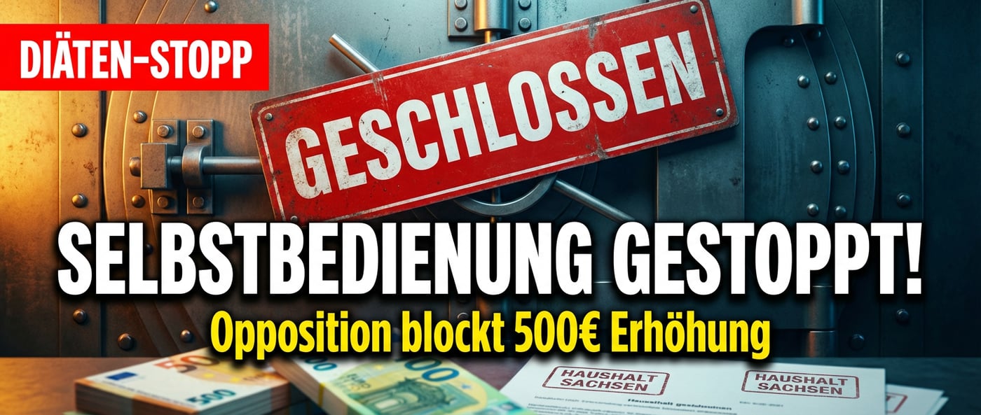 Sachsens Selbstbedienungsladen bleibt geschlossen: Opposition stoppt dreiste Diätenerhöhung