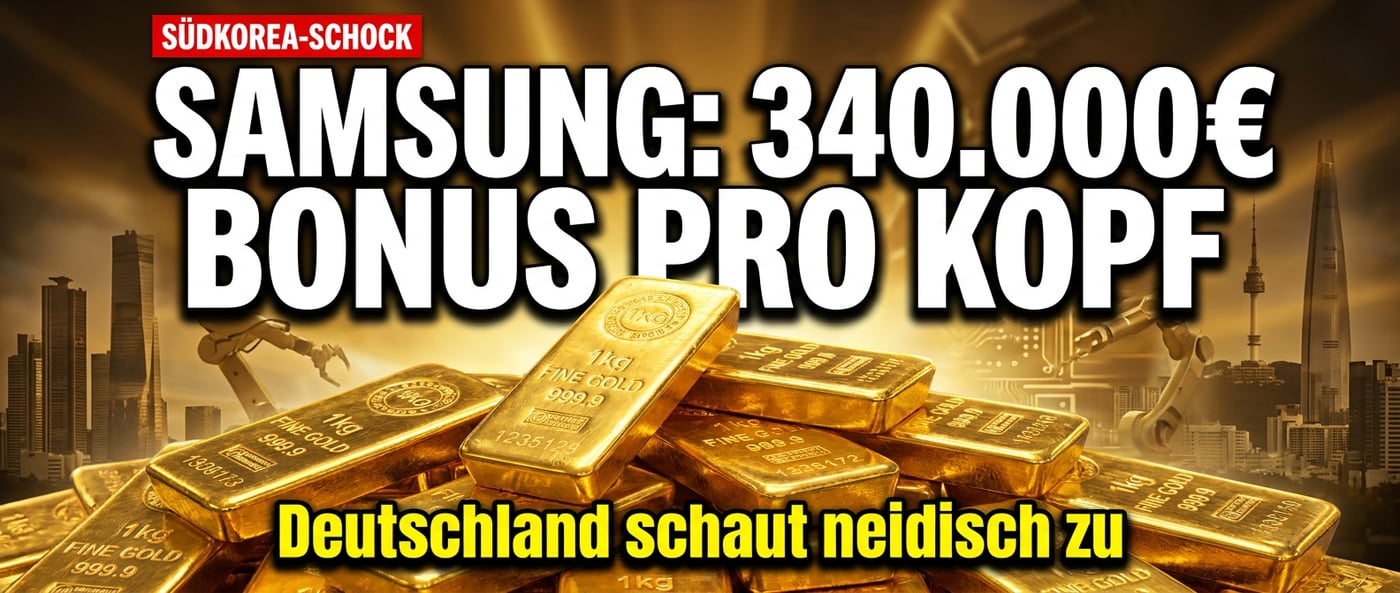 Samsungs Goldregen: 340.000 Euro Bonus pro Kopf – während Deutschland im Krisenmodus versinkt