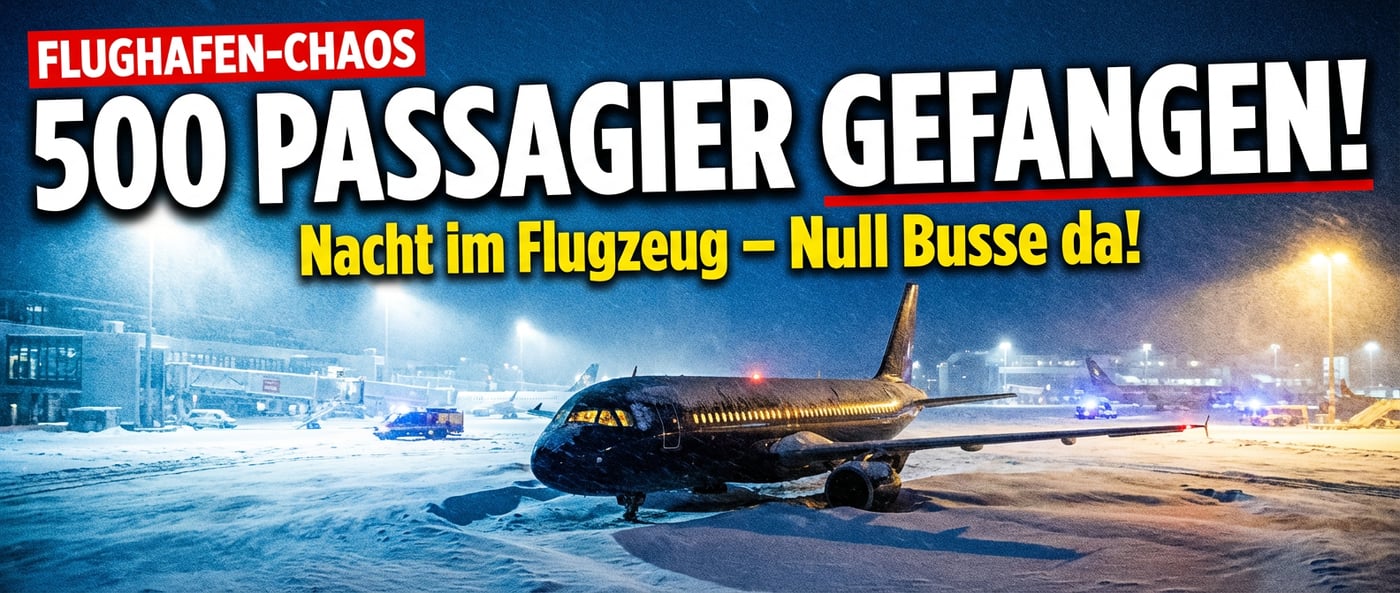 Schneechaos am Münchner Flughafen: 500 Passagiere als Geiseln des Versagens