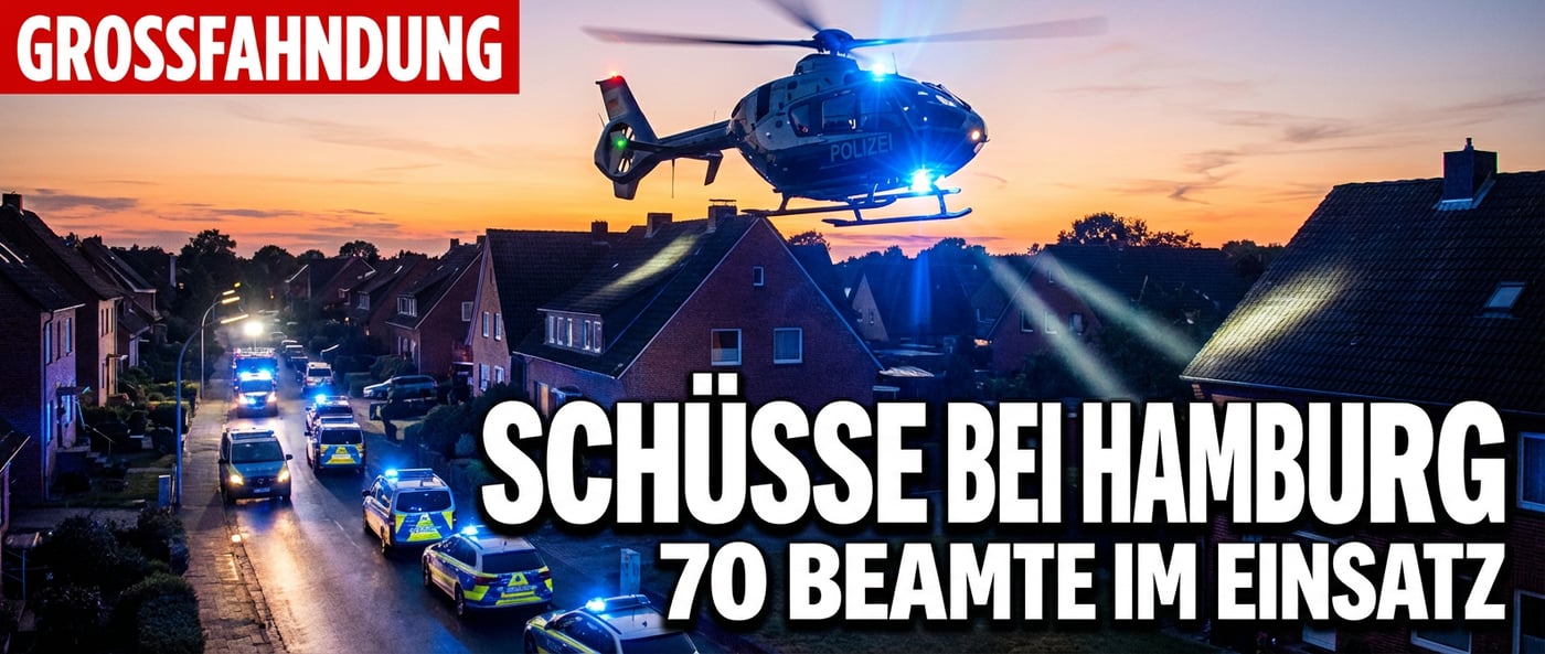 Schüsse, Flucht, Großfahndung: Polizei-Einsatz bei Hamburg endet mit Festnahme – Fragen bleiben