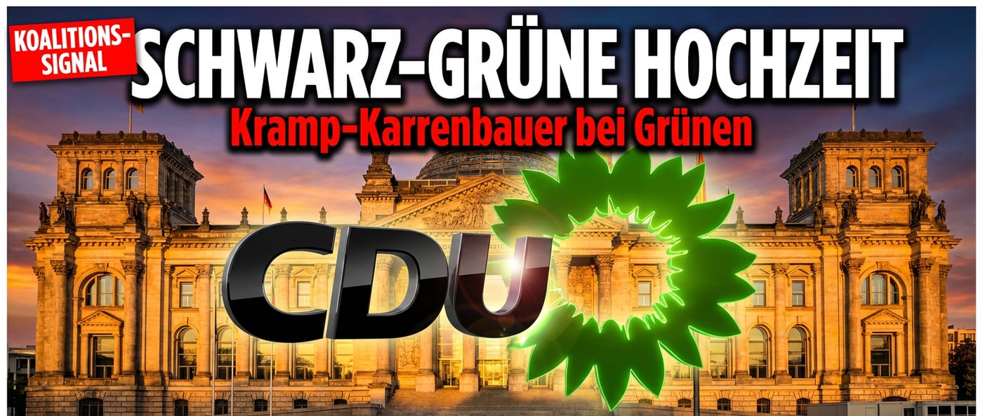 Schwarz-Grüne Liebesgrüße: Wie Kramp-Karrenbauer die Union heimlich an die Grünen verheiratet