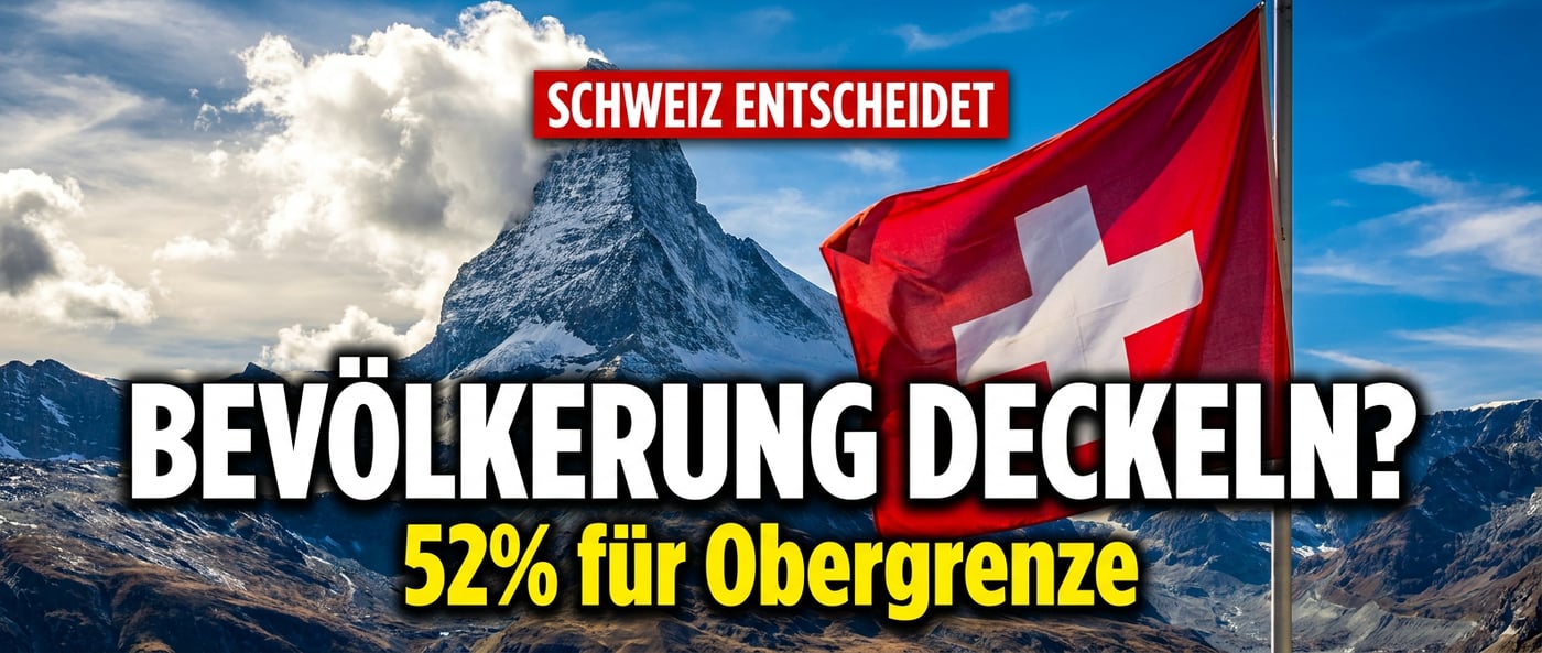 Schweizer setzen Zeichen: Mehrheit will Bevölkerungswachstum gesetzlich deckeln