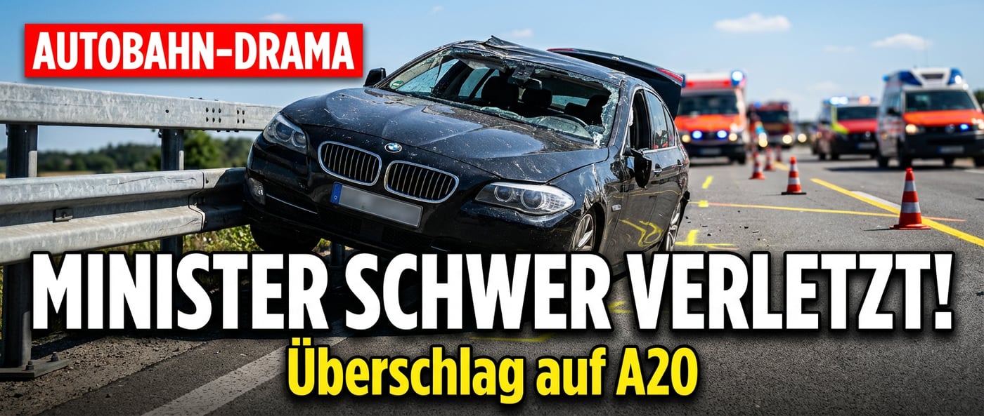 Schwerer Unfall auf der A20: Mecklenburg-Vorpommerns Wirtschaftsminister im Krankenhaus