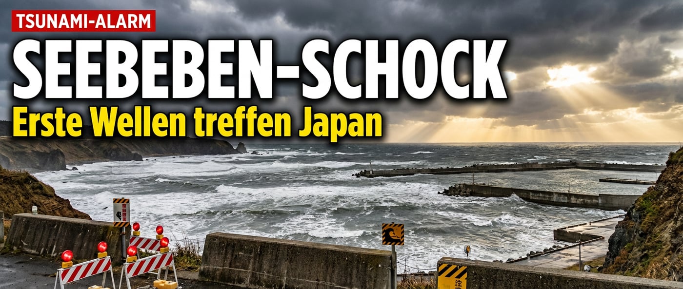 Schweres Seebeben vor Japan: Tsunami-Wellen treffen Küste – Erinnerungen an Fukushima werden wach