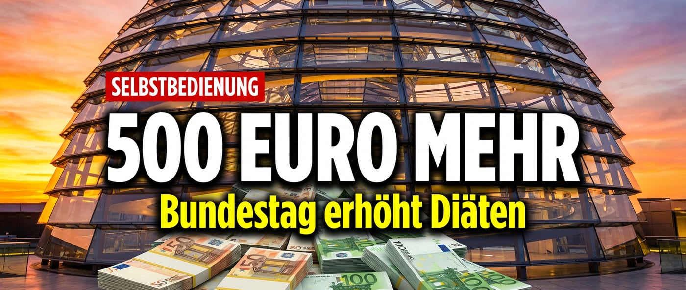 Selbstbedienungsladen Bundestag: Abgeordnete gönnen sich satte 500 Euro mehr pro Monat