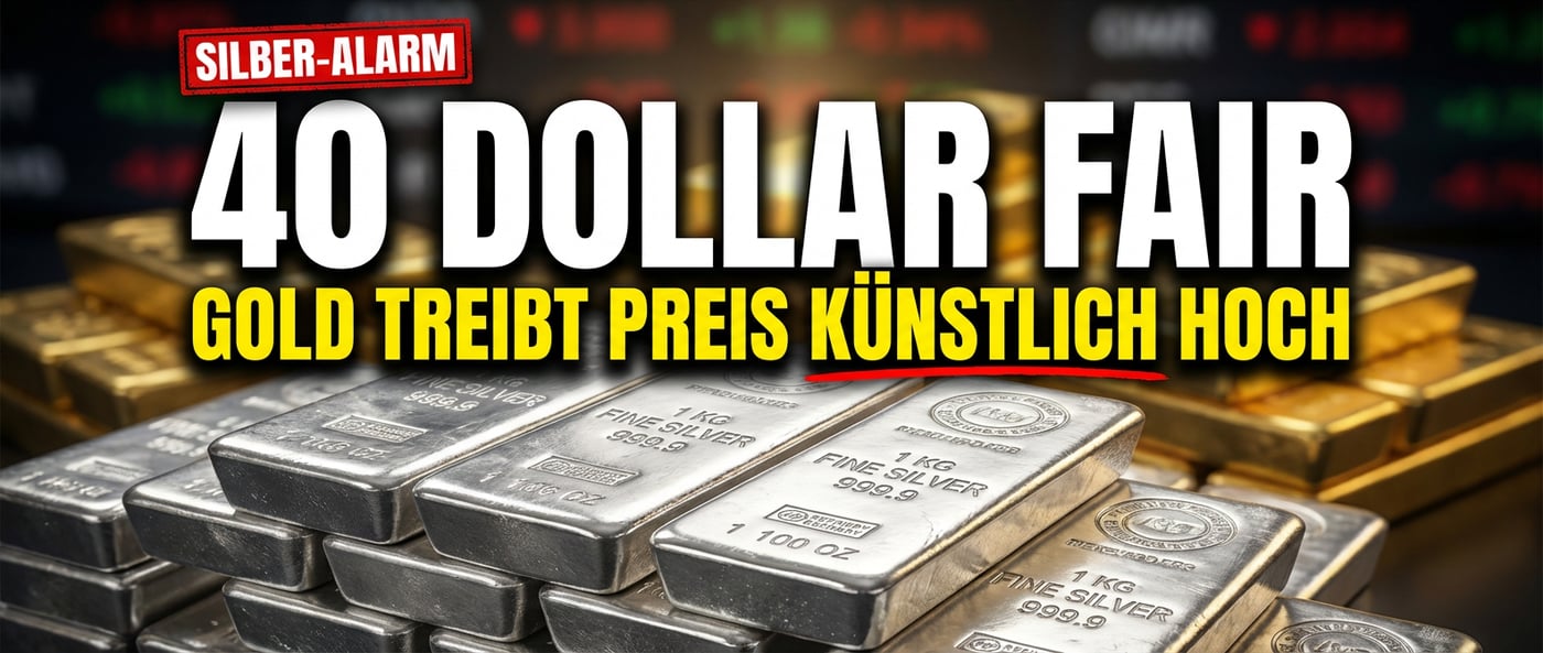 Silber-Alarm der Commerzbank: 40 Dollar fair – doch Gold hält den Preis künstlich oben